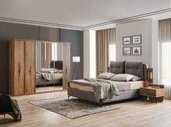 Valento Bedroom Set with 6 doors Wardrobe - Thumbnail