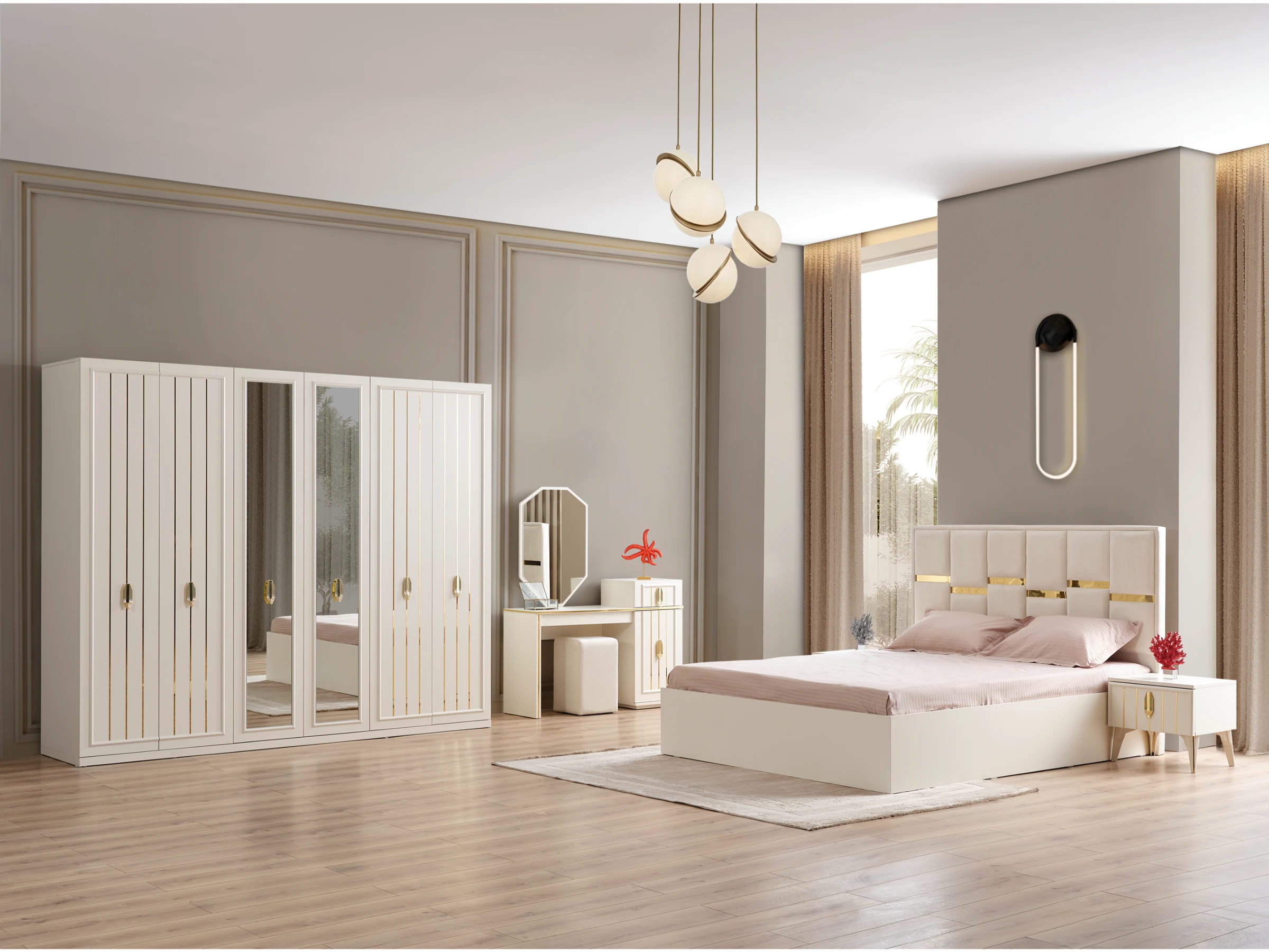 DZN - Elegante Kapaklı Yatak Odası Takımı