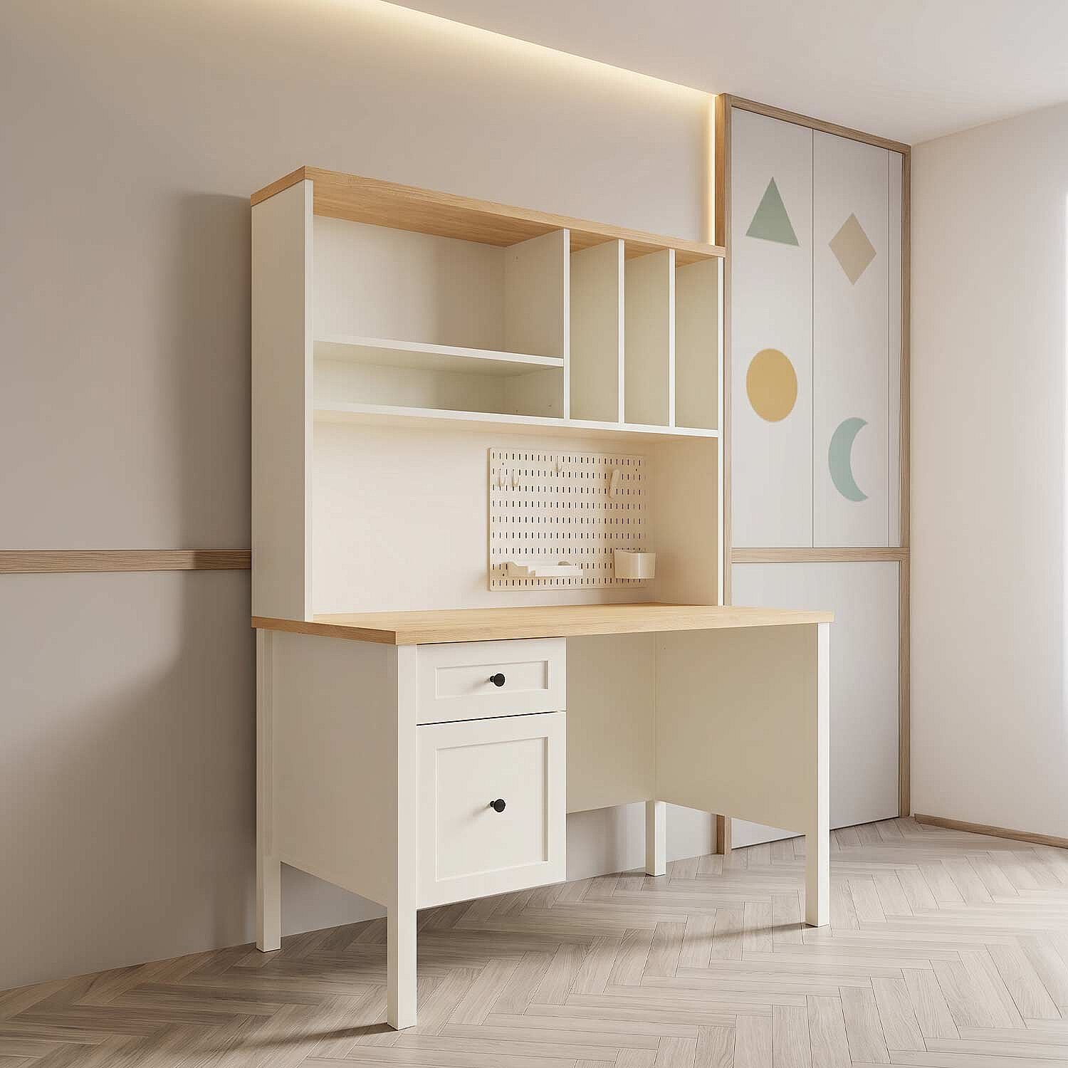 Flexi Genç Çalışma Masası Büyük Raflı Fon - 2