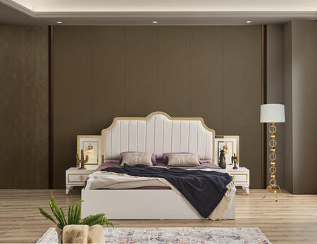 DZN - Floransa Beyaz Kapaklı Yatak Odası Takımı (1)