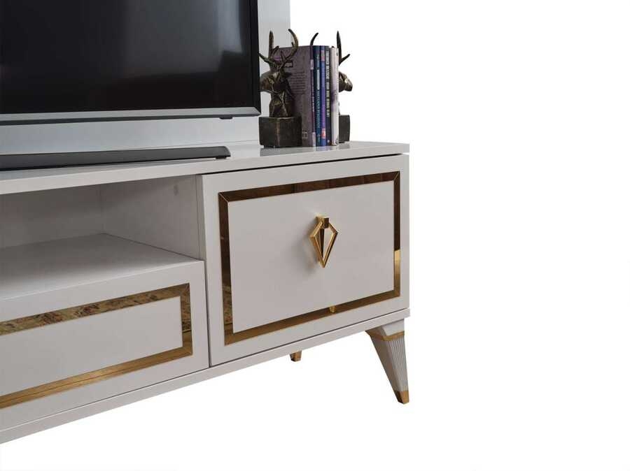 DZN - Floransa 180 Cm TV Table - White Color