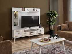 Floransa 180 cm TV Unit - White Color - Thumbnail