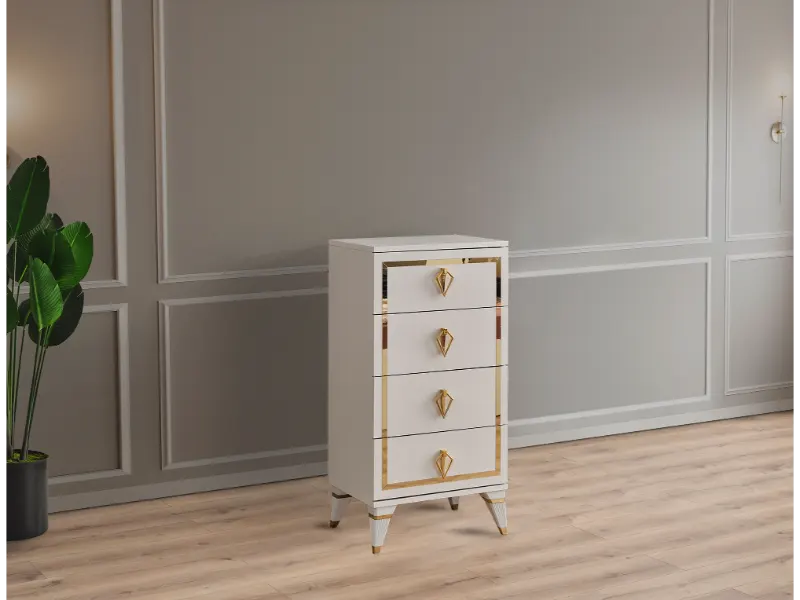 Florance High Chiffonier / Dresser - White Color 