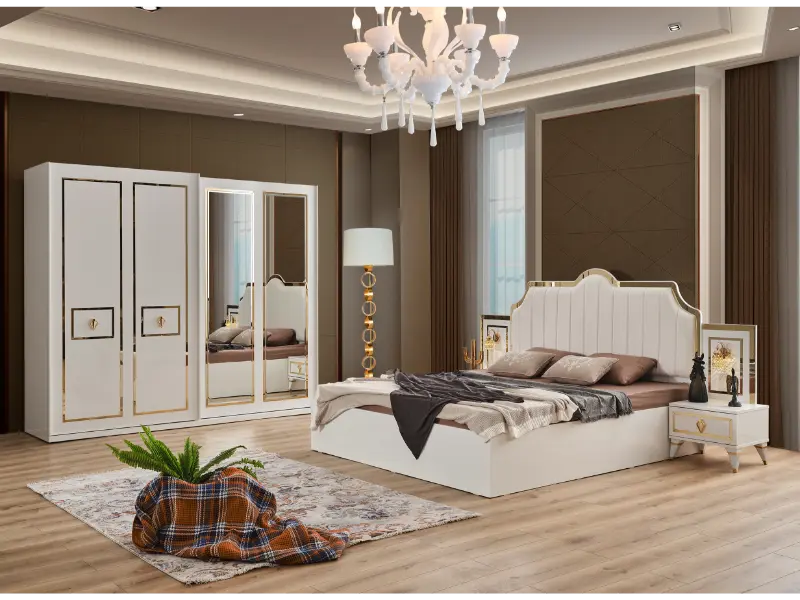 Floransa Bedroom Set with Sliding Wardrobe - Thumbnail