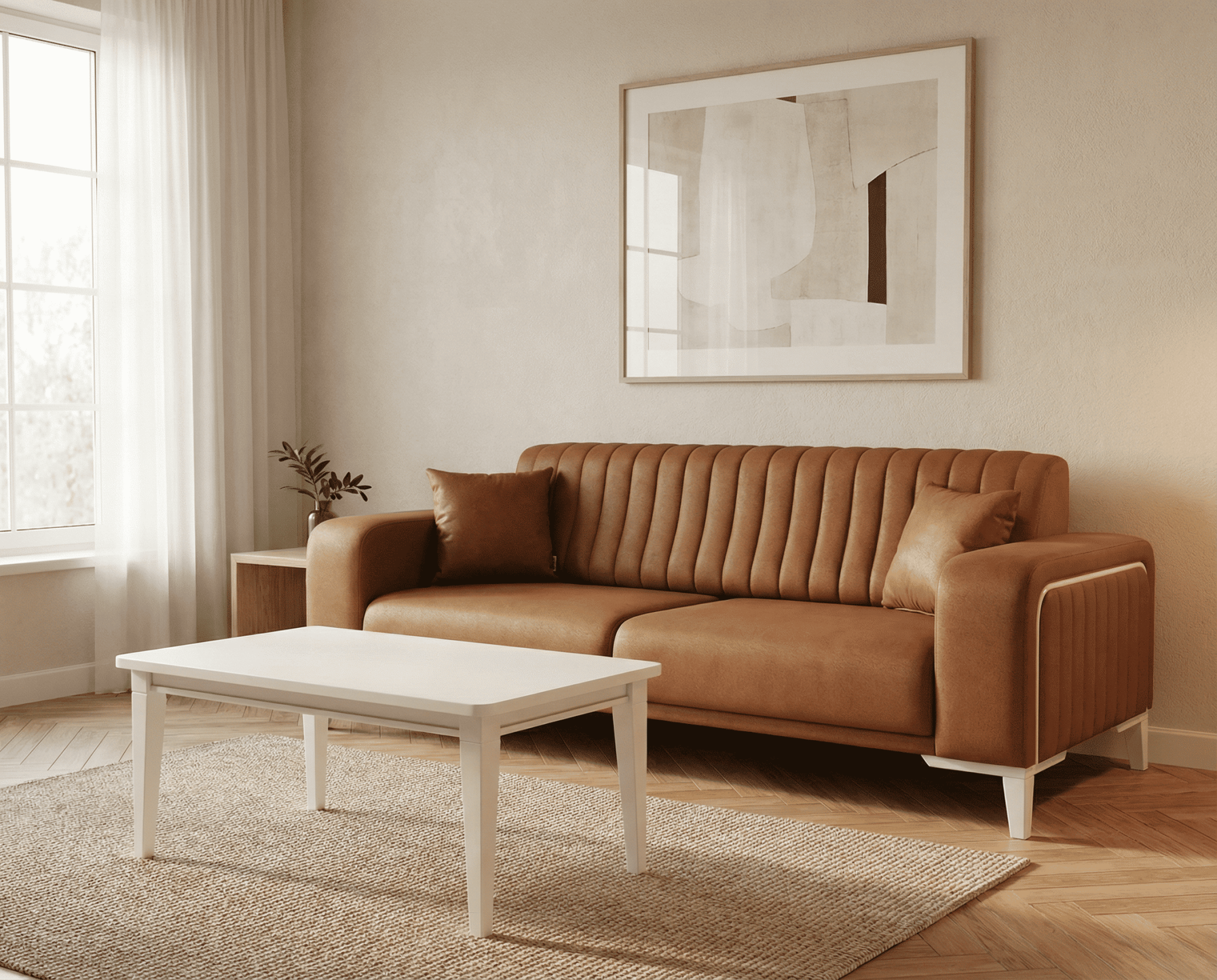Vera Three-Seater Sofa Orange - 1