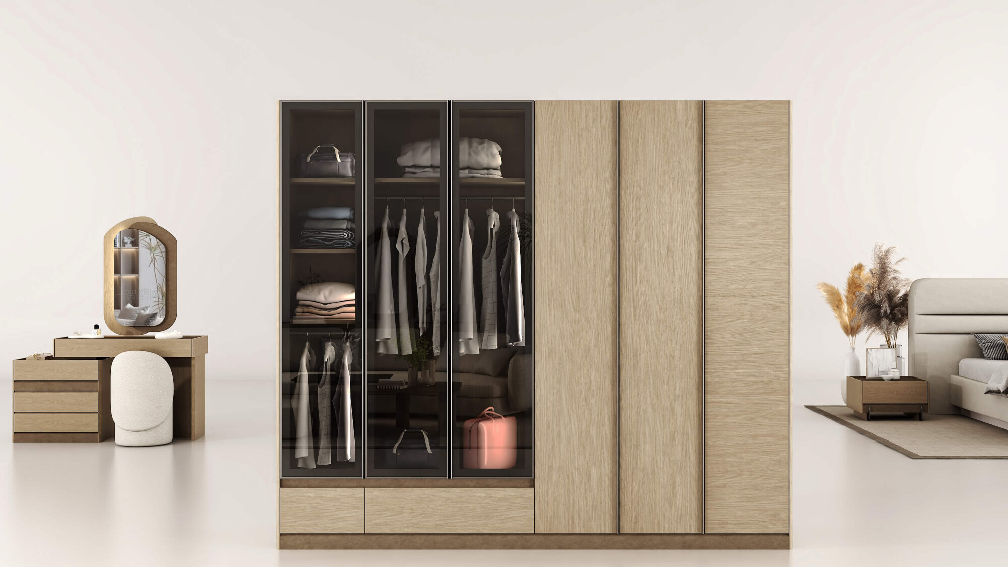 Rota Reflekte Camlı Gardırop - 