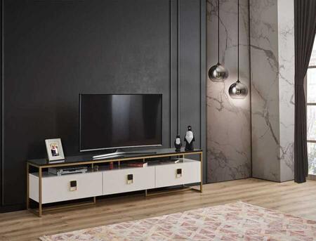 DZN - Sapphire 208 Cm TV Table - White Color