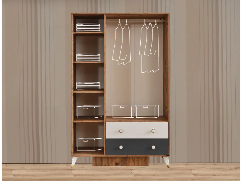 Smart 3 Doors Wardrobe - Thumbnail