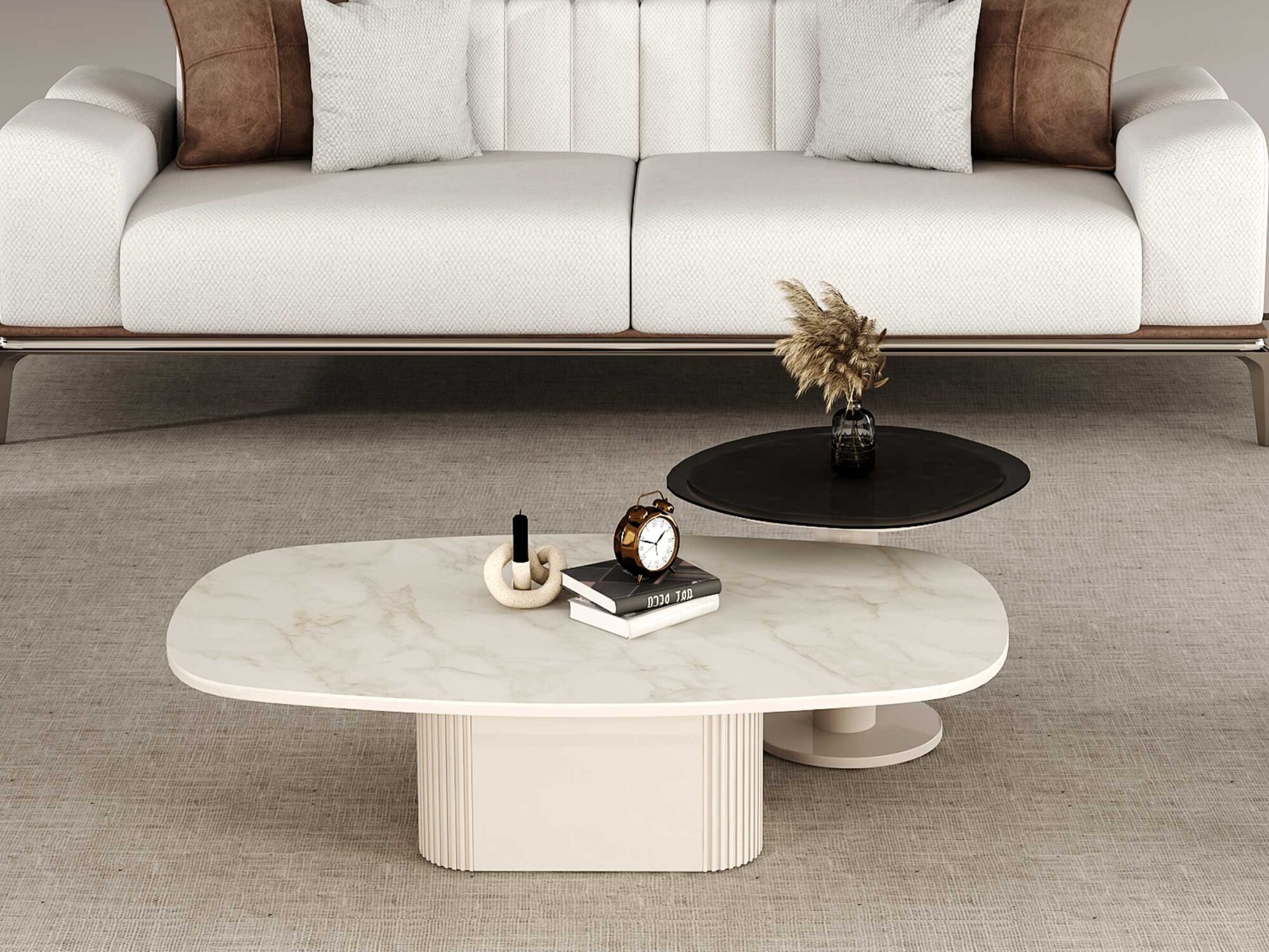 Stil Camlı Orta Sehpa - 